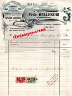 BELGIQUE- GOSSELIES CHAUSSEE DE FLEURUS- FACTURE FELIX HELLEBOIS-PLOMBERIE ZINGUERIE-PLOMBIER ZINGUEUR-1933 - Old Professions
