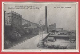 BRASSEIE - BIERE -- Chalons Sur MARNE --  Grande Brasserie De " La Cométe - Entrée Des Usines - Advertising