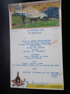 MENU 1952 Illustré  & Signé - Douce France - Publicité BENEDICTINE D.O.M - Menus