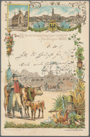 Ansichtskarten: Bayern: BAYERISCH SCHWABEN, Kleine Schachtel Mit 61 Historischen Ansichtskarten Regi - Autres & Non Classés