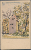 Ansichtskarten: Bayern: MÜNCHEN SCHWABING, 4 Kolorierte Künstlerkarten Um 1910 Sign. Maroche, Alt-Sc - Autres & Non Classés