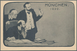 Ansichtskarten: Bayern: MÜNCHEN, Ausstellungs- Und Ereigniskarten Aus Dem Jahr 1899, Eine Nette Zusa - Autres & Non Classés