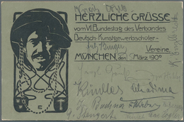 Ansichtskarten: Bayern: MÜNCHEN, Ausstellungs- Und Ereigniskarten Aus Dem Jahr 1900, Eine Kleine Gar - Autres & Non Classés