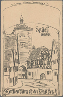 Ansichtskarten: Bayern: ROTHENBURG OB DER TAUBER (alte PLZ 8803), Kleine Garnitur Mit 8 Künstlerlith - Autres & Non Classés