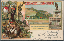 Ansichtskarten: Bayern: WÜRZBURG Und Etwas Umgebung (alte PLZ 870), Bunte Mischung Mit Gut 200 Alten - Autres & Non Classés