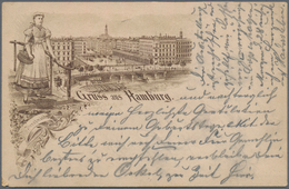 Ansichtskarten: Hamburg: VORLÄUFER, 11 Interessante Vorläuferkarten Aus Den Jahren 1889/1892, Gebrau - Andere & Zonder Classificatie