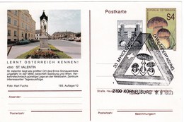 Carte Entier Postal D' Autriche Champignon Cèpe Avec Superbe Cachet Commémoratif Champignons Mushroom Setas Pilze - Funghi