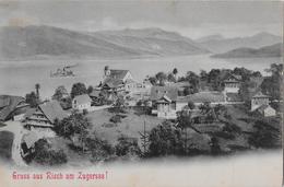 GRUSS AUS RISCH → Kleines Bauerndorf Am Zugersee Anno 1907  ►RAR◄ - Risch-Rotkreuz