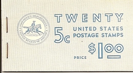 UNITED STATES (USA), 1963, Booklet 111, $1,  Michel 67xa - 2. 1941-80