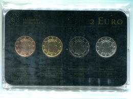 4410 - MONACO 2012 - 4mal 2 Euro Price Albert II - In Rotgold, Gelbgold, Ruthenium Und Platin - OVP - Monaco