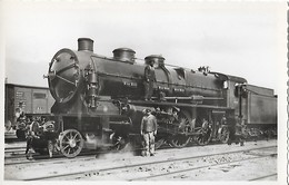 CARTE POSTALE PHOTO ORIGINALE DENTELE 9CM/14CM : LOCOMOTIVE VAPEUR 3.1201 DE 1923 SUPER PACIFIC REGION NORD ANIMEE - Matériel