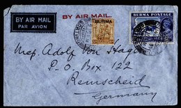 A5838) UK Burma Airmail Cover From Rangoon 14.08.39 To Germany - Birma (...-1947)