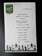 MENU De 1966 Liqueur De France PAGES Vervaine Velay Le UUY Haute Loire - Menus