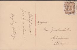 1915. Two Kings. 3 Aur Brown/yellow. Tk. 14x14½, Wm. Cross. AKUREYRI 19. IV. 17 Postc... (Michel 77) - JF310124 - Brieven En Documenten