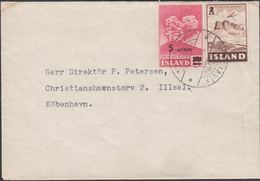 1947. Air Mail. 2 Kr. + 5 AURAR /35 AUR. REYKJAVIK 13. V. 54 (Michel 245) - JF310148 - Lettres & Documents