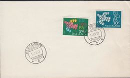 BLESUGROF 16. IX. 61 1961. Europe. CEPT. 5,50 Kr. + 30 C. NEDERLAND (Michel 354) - JF310159 - Lettres & Documents