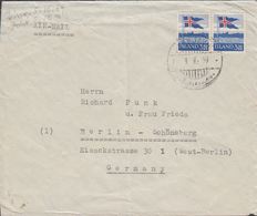 1958. Flag. 3,50 Kr. REYKJAVIK -1. X. 59. To Berlin. (Michel 327) - JF310166 - Storia Postale