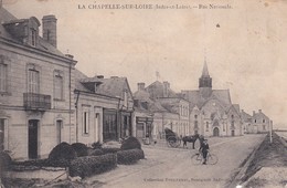 (37) LA CHAPELLE SUR LOIRE (1453 Ha) Rue Nationale (Animée : Calèche à Cheval, Vélo) - Autres & Non Classés