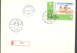 75887- FRENCH REVOLUTION ANNIVERSARY, HISTORY, SPECIAL POSTMARKS ON REGISTERED COVER, TENNIS STAMP, 1989, ROMANIA - Franz. Revolution