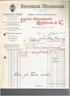 FACTURE 1908 DROGUERIE MEDICINALE LAPREE CHAUCHERIE ROBINEAU A AGEN - Droguerie & Parfumerie