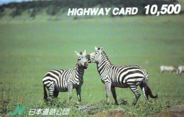 Carte Prépayée Japon * ZEBRA * (98) CEBRA * ZÈBRE * STREAK * PREPAID CARD JAPAN * KARTE - Chevaux