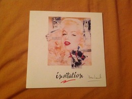 Marilyn Monroe, Carte D'invitation Pour L'exposition Illustrateur Patrick Deblaere - Publicidad