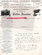 BELGIQUE- AANGRE- RARE FACTURE VALLEE BAUDOUR- ATELIER POELES CUISINIERES-FERBLANTERIE CHAUDRONNERIE-COFFRES FORTS-1925 - Old Professions