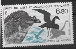 TAAF French Southern And Antarctic Territories  1988 "Wilson's Petrel  " - Albatros