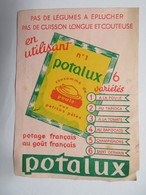 Buvard : "POTALUX" 6 Variétés - Soep En Saus