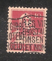 Perfin/perforé/lochung Switzerland No YT138 1914 William Tell  S  BG Schweizerische Bankgesellschaft,  Zurich - Perfins