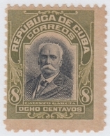 1911-140 CUBA REPUBLICA. 1911. PATRIOTAS. 8c CALIXTO GARCIA. GOMA ORIGINAL. - Nuovi