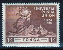 Tonga 1949 Single 1s Stamp From The Set Issued To Celebrate The Universal Postal Union. - Tonga (...-1970)