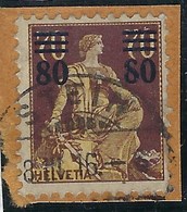 ⭐ Suisse - YT N° 148 A  - Oblitéré Sur Fragment - Variété 8 Cassé - 1914 ⭐ - Gebraucht