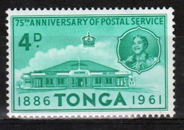 Tonga 1961 Single 4d Stamp From The Set Celebrating The 75th Anniversary Of The Tongan Postal Service. - Tonga (...-1970)