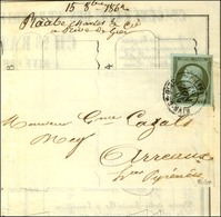 Càd T 15 RIVE-DE-GIERS (84) / N° 11 Belles Marges Sur Imprimé Complet Sous Bande. 1862. - TB / SUP. - 1853-1860 Napoleon III