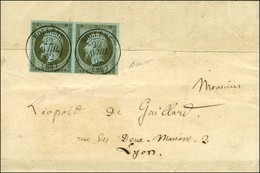 Càd T 15 BOLLENE (86) / N° 11 Paire Sur Imprimé Complet Sous Bande Pour Lyon. 1862. - SUP. - R. - 1853-1860 Napoleone III