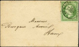 Càd T 15 LE HAVRE (74) 31 DEC. 62 Sur Enveloppe Carte De Visite Locale. - SUP. - 1853-1860 Napoléon III.