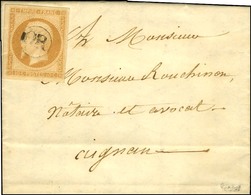 OR / N° 13 Sur Lettre Avec Texte Daté De Bouzon-Gellenave Le 21 Février 1859 Adressée Localement à Aignan. - SUP. - R. - 1853-1860 Napoleon III