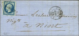 PC 2383 / N° 14 Type II Bleu Sur Vert Càd T 15 PARTHENAY (75). 1861. - SUP. - 1853-1860 Napoleone III