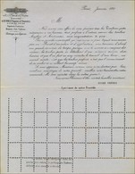 Lettre Circulaire Neuve De La Maison Susse Frères Datée De Paris Janvier 1861, Expliquant Le Procédé Des Piquages Susse  - 1853-1860 Napoléon III.
