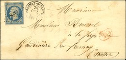 PC 1338 / N° 14 Càd T 15 FRESNAY-S-SARTHE (71). Au Recto, CL Rouge. 1854. - TB. - 1853-1860 Napoléon III.