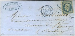 Etoile Bleue / N° 14 Càd Bleu 3E PARIS 1 (60) Sur Lettre Pour Montrouge. 1864. - SUP. - R. - 1853-1860 Napoléon III