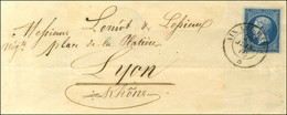 Càd Sarde AIX LES BAINS / * / N° 14 Sur Lettre Pour Lyon 20 JUIN 1860. - SUP. - R. - 1853-1860 Napoleone III