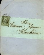 Càd PARIS / PL. DE LA BOURSE / N° 19 Sur Imprimé Complet Sous Bande Pour Roubaix. 1864. - TB. - 1862 Napoléon III.
