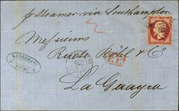 GC 1769 / N° 24 Càd T 15 LE HAVRE / LE PORT Sur Lettre Pour La Guayra. 1863. - TB. - R. - 1862 Napoleon III