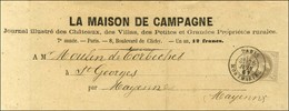 Càd PARIS / MONTMARTRE / N° 27 Gris Lilas Sur Bande D'imprimé. 1867. - SUP. - 1863-1870 Napoleon III Gelauwerd