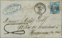 GC 3465 / N° 29 Càd T 16 STRASBOURG (67) Sur Lettre Insuffisamment Affranchie Pour Haguenau. Au Recto, Taxe Tampon 4 De  - 1863-1870 Napoleon III With Laurels