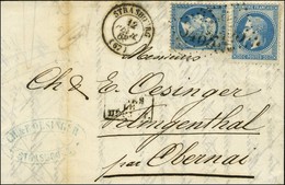 GC 3465 / N° 22 + 29 Càd T 15 STRASBOURG (67) Sur Lettre 2 Ports Pour Obernai. 1868. - TB. - 1863-1870 Napoléon III. Laure