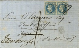 GC 532 / N° 29 (2) Càd BORDEAUX (32) Sur Lettre Adressée à Inverness Réexpédiée à Edimbourg Avec Taxe 1. 1869. - TB. - 1863-1870 Napoléon III Lauré