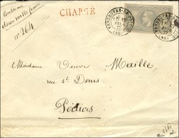 Càd T 17 VANDOEUVRE DE POITOU (80) 19 FEVR. 77 / N° 33 Seul Sur Lettre Chargée Avec VD De 2000 Frs. Au Verso, Descriptif - 1863-1870 Napoleon III With Laurels